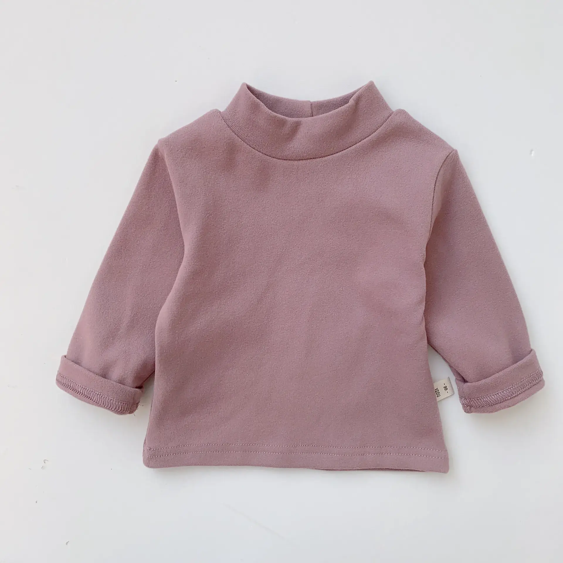 Children's Fleece Lined Base Shirt Pink Long Sleeve - Image 16