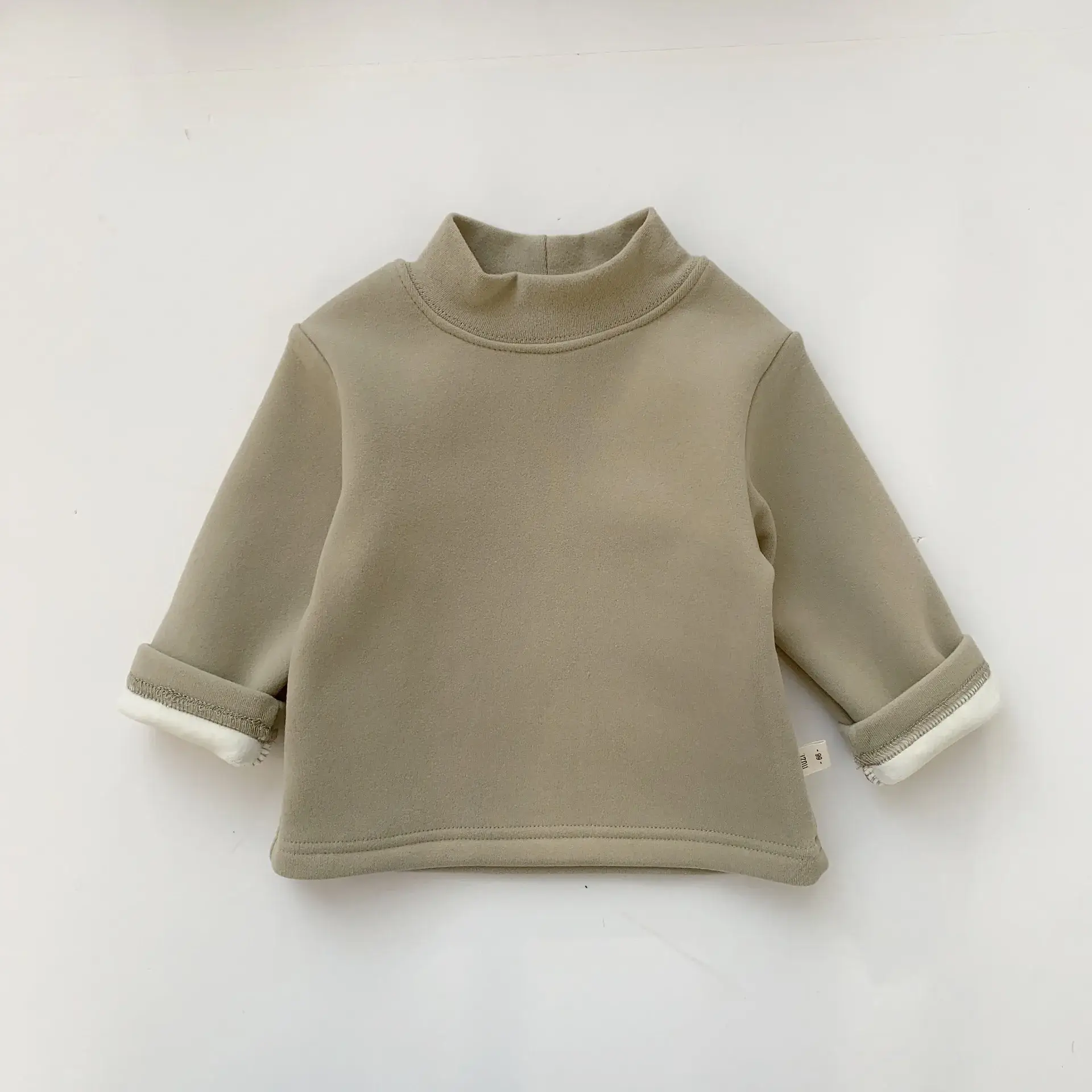 Children's Fleece Lined Base Shirt Pink Long Sleeve - Image 2