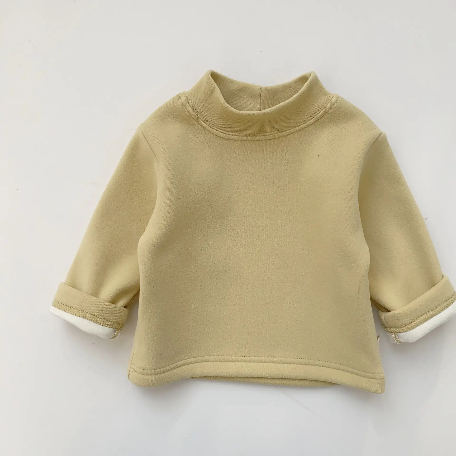 Children's Fleece Lined Base Shirt Pink Long Sleeve - Image 5