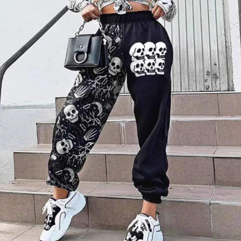 Spot 2024 Printed Harem Pants Women Pink Black - Image 15