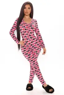 Spot 2024 Printed Harem Pants Women Pink Black — feature 7