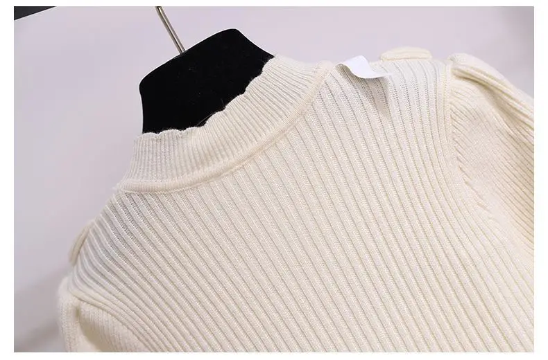 Girls' Black Knitted Sweater Dress Large — feature 15