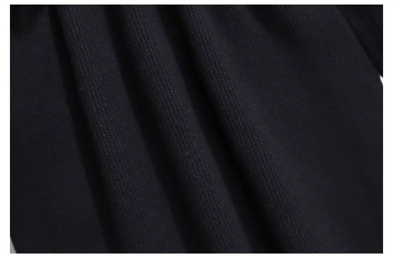 Girls' Black Knitted Sweater Dress Large — feature 27