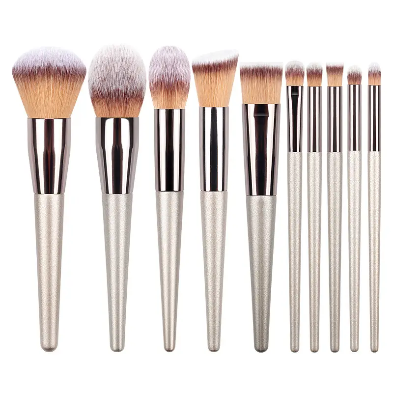Wholesale Champagne Gold Makeup Brush Set for Beauty - Image 7