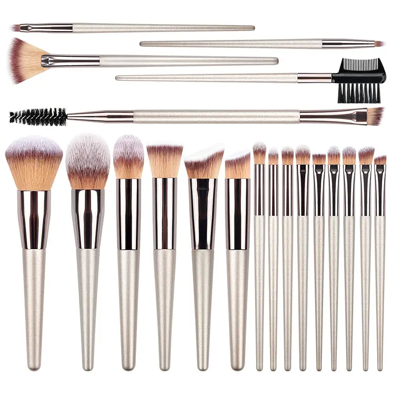Wholesale Champagne Gold Makeup Brush Set for Beauty - Image 9
