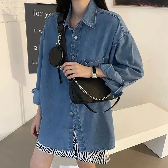 2025 Black Chain Shoulder Bag Hobo Armpit Design — feature 3