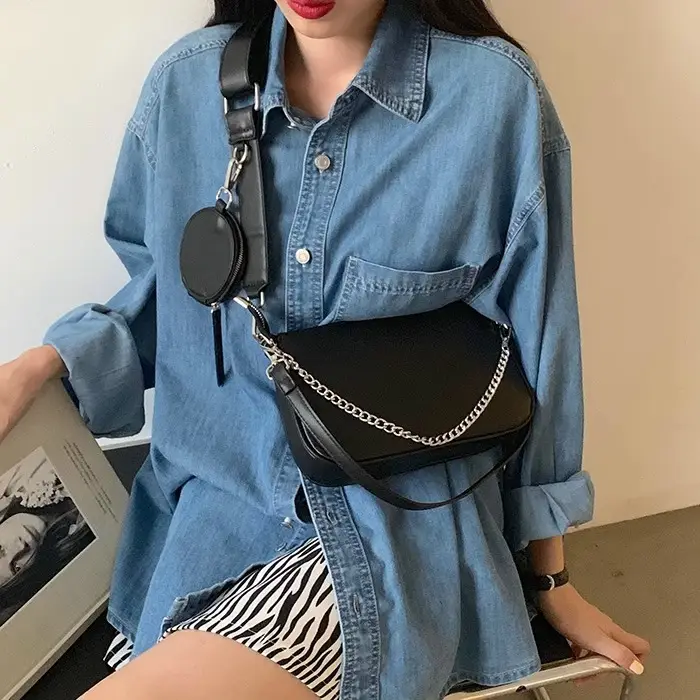 2025 Black Chain Shoulder Bag Hobo Armpit Design — feature 4
