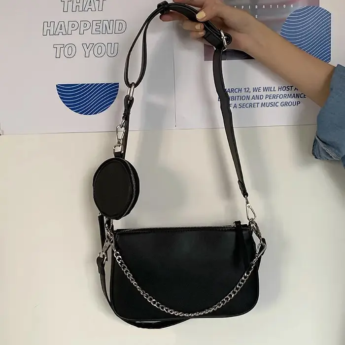2025 Black Chain Shoulder Bag Hobo Armpit Design — feature 9