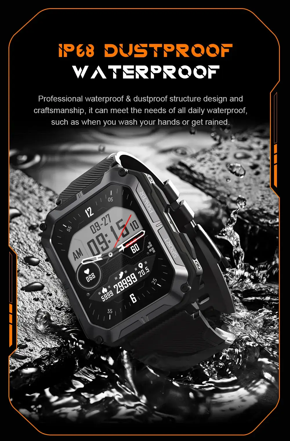 3D Bluetooth Smart Watch with IP68 Protection — feature 15