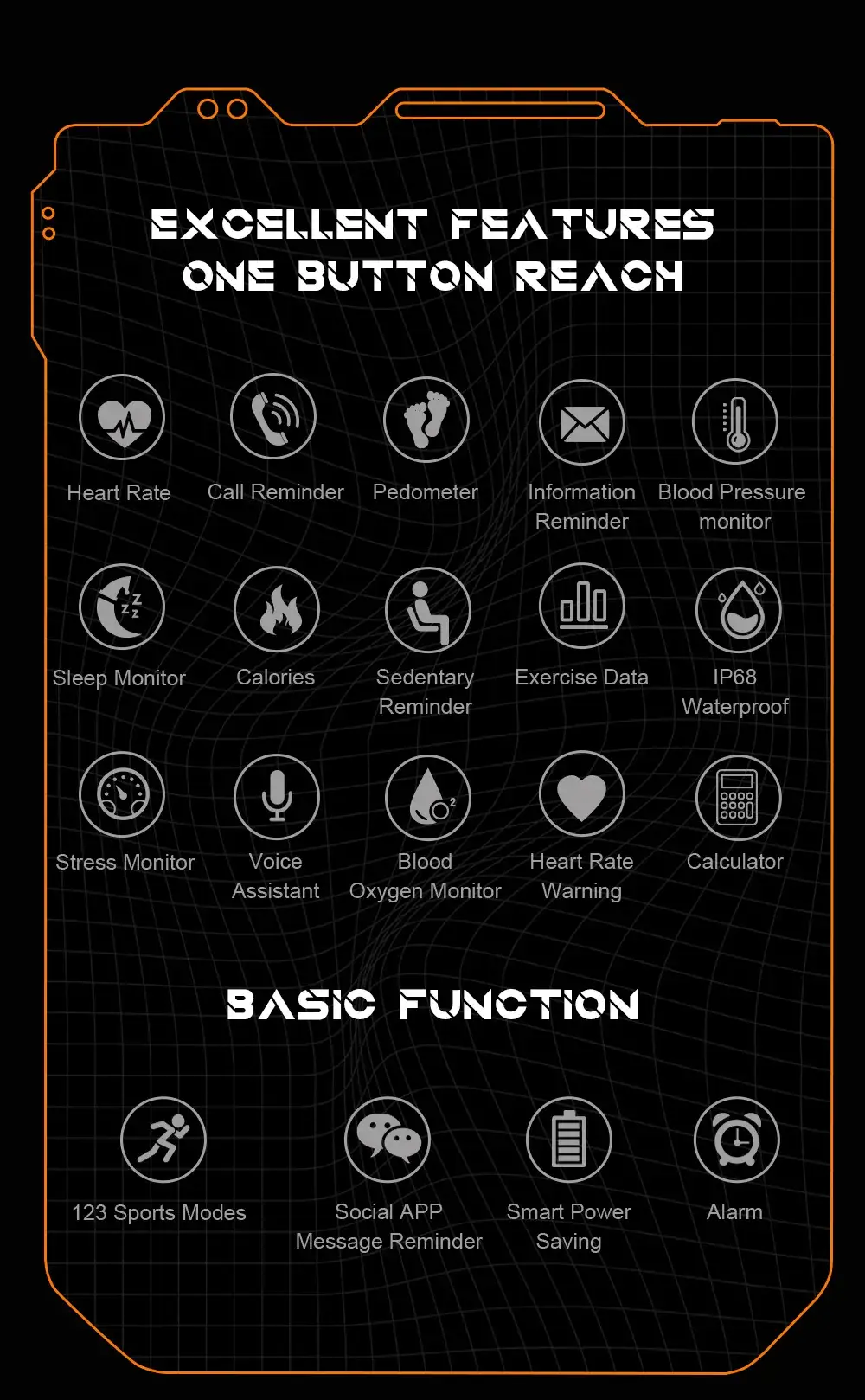 3D Bluetooth Smart Watch with IP68 Protection — feature 4