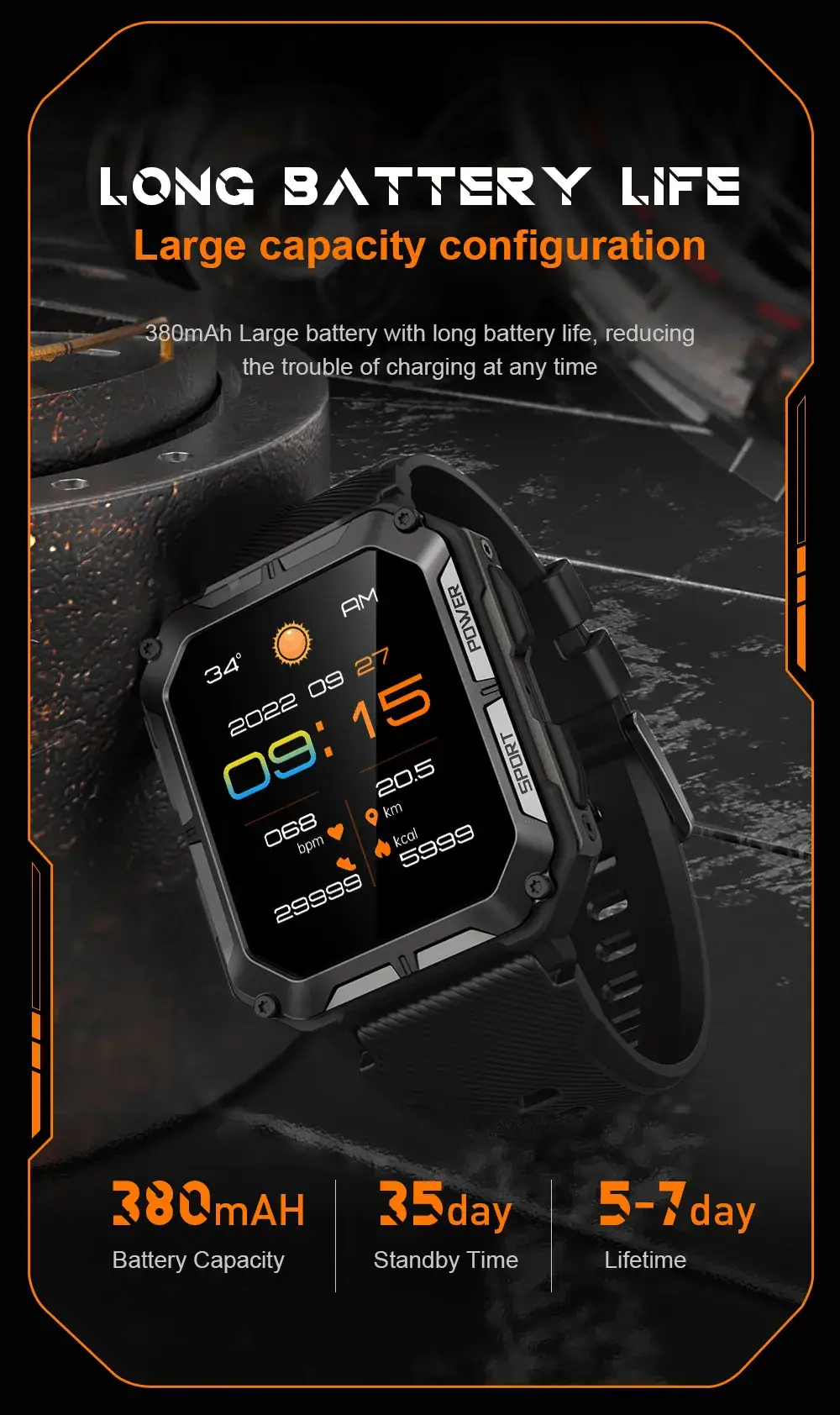 3D Bluetooth Smart Watch with IP68 Protection — feature 5