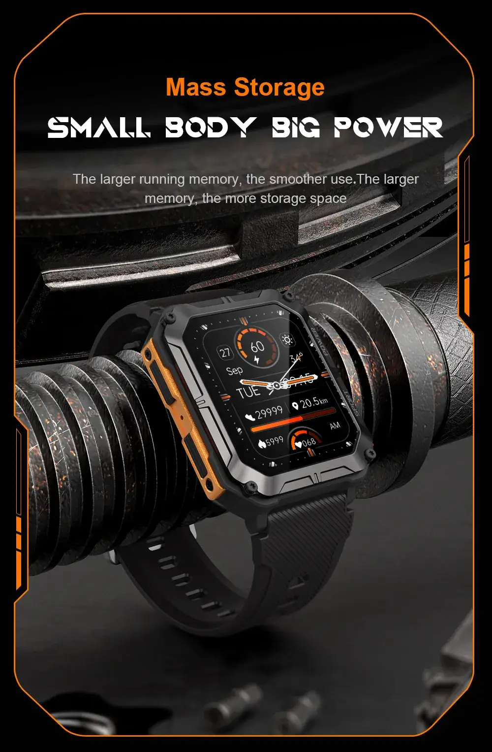3D Bluetooth Smart Watch with IP68 Protection — feature 6