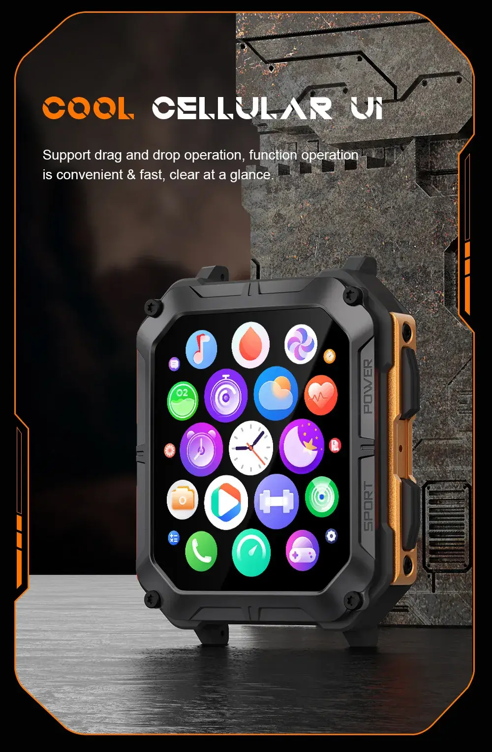 3D Bluetooth Smart Watch with IP68 Protection — feature 8