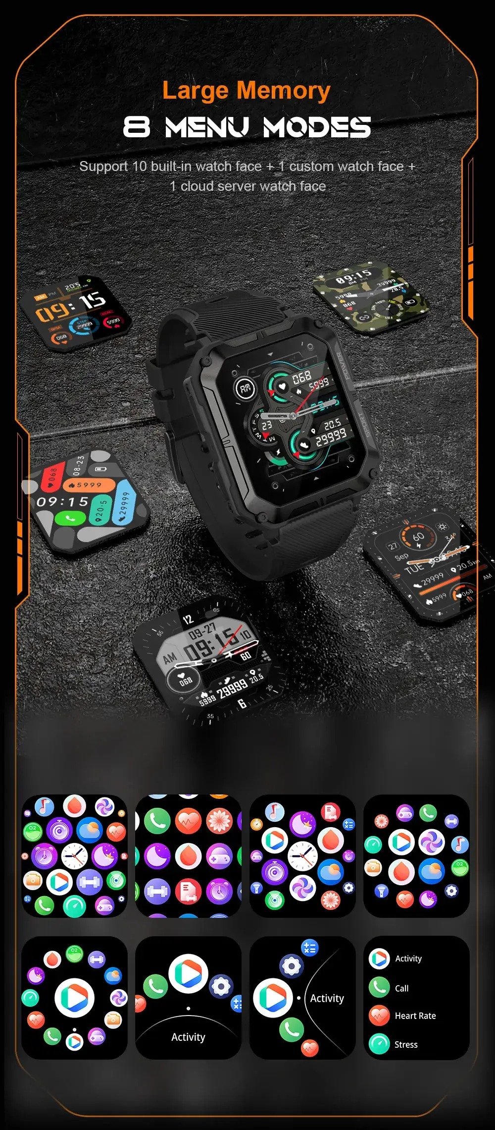 3D Bluetooth Smart Watch with IP68 Protection — feature 9
