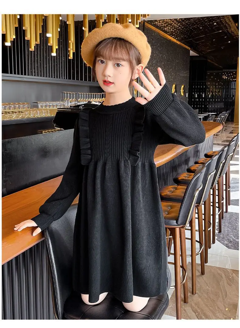 Girls' Knitted Sweater Dress Medium Large Winter New Year — feature 16