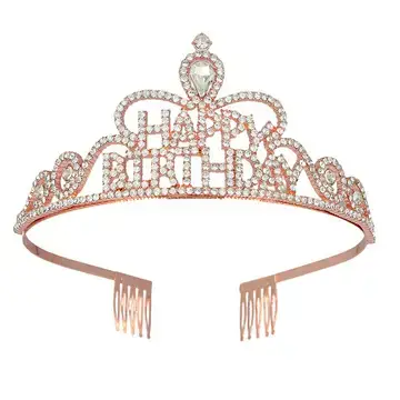 New European & American Birthday Headband with Crystal Letters — feature 19