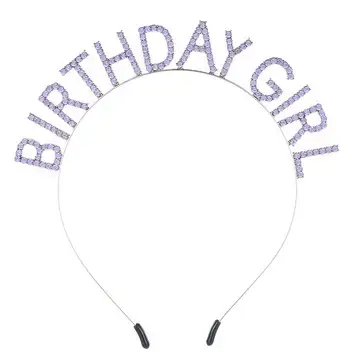 New European & American Birthday Headband with Crystal Letters — feature 21