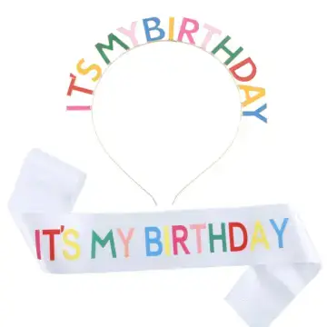 New European & American Birthday Headband with Crystal Letters — feature 28