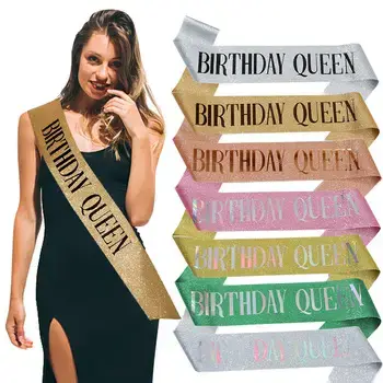 New European & American Birthday Headband with Crystal Letters — feature 6