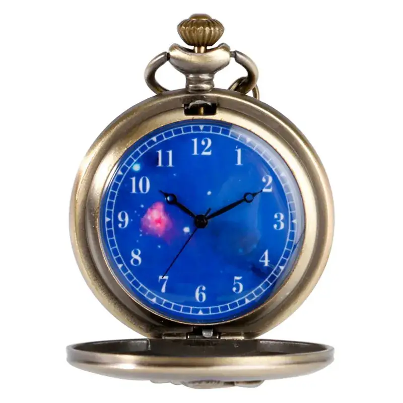Vintage Bronze Pocket Watch with Little Prince Design - Image 3