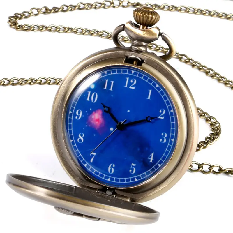 Vintage Bronze Pocket Watch with Little Prince Design — feature 6