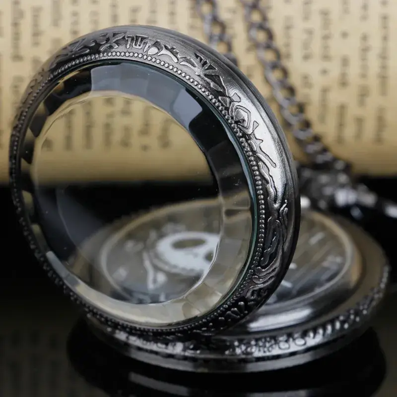 Jack Skull Pocket Watch with Devil Quartz Design - Image 4