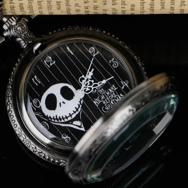 Jack Skull Pocket Watch with Devil Quartz Design — feature 4