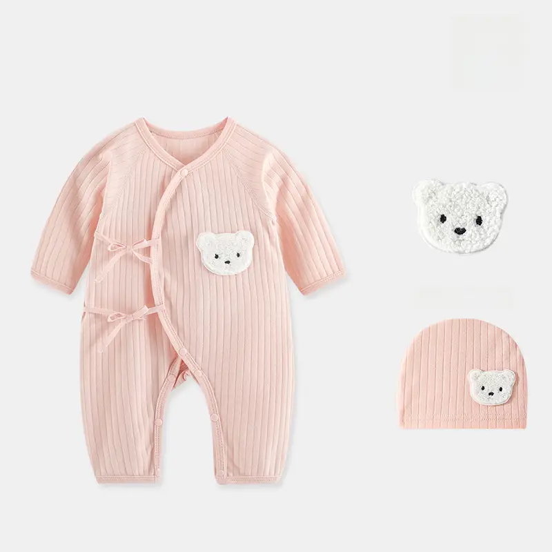 Newborn Cotton Butterfly Jumpsuit Set with Hat - Image 11