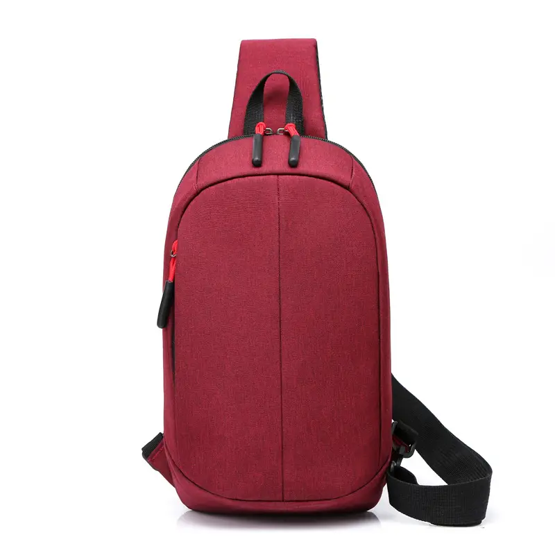 New Men's Grey Printed Chest Bag Large Capacity - Image 2