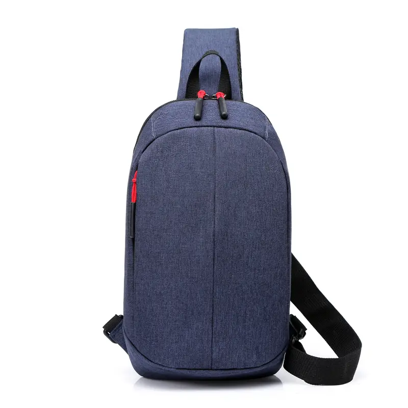 New Men's Grey Printed Chest Bag Large Capacity - Image 3