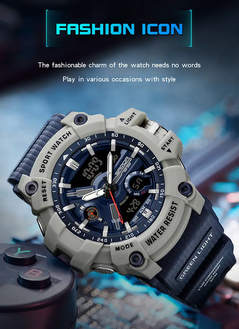Sanda Waterproof Shockproof Men's Watch with Digital Display — feature 35