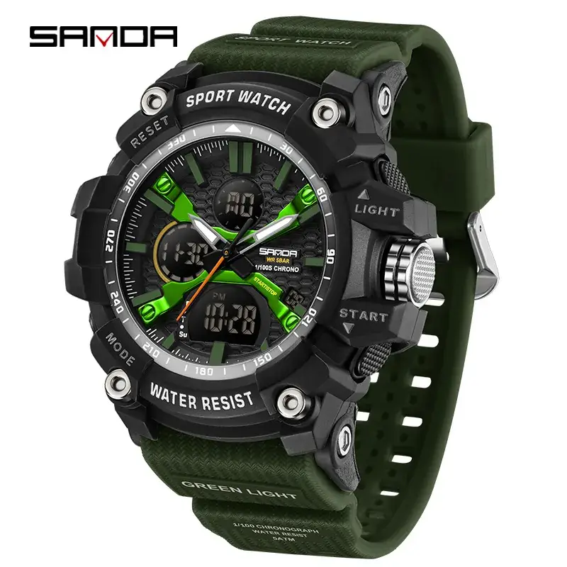 Sanda Waterproof Shockproof Men's Watch with Digital Display - Image 12