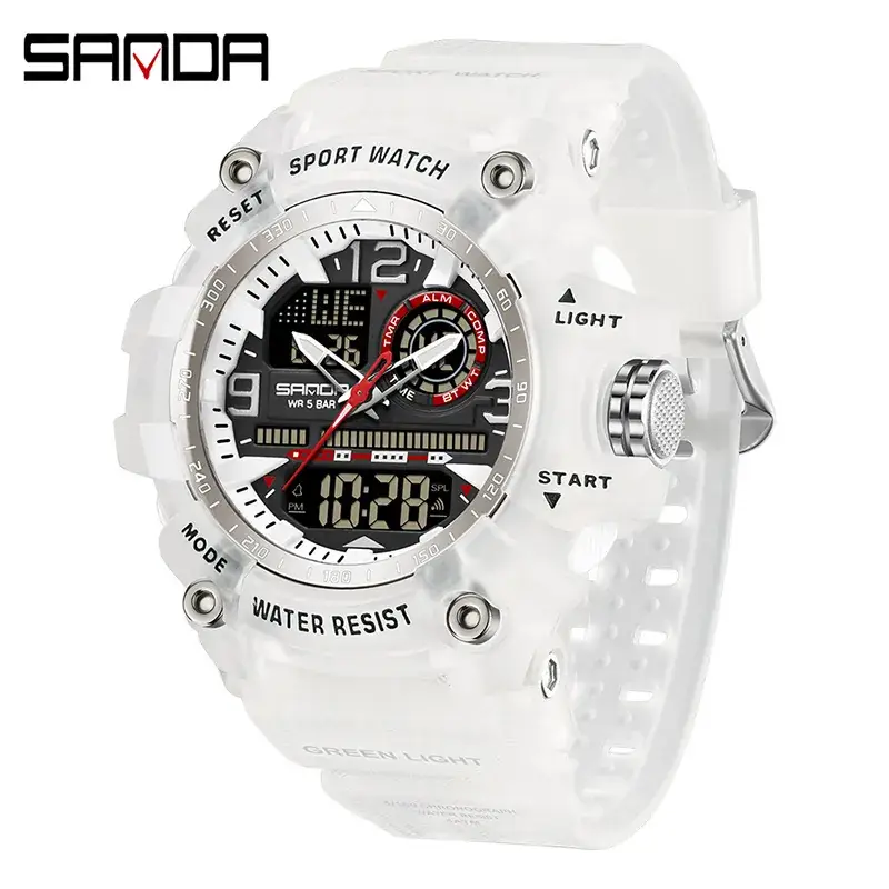 Sanda Waterproof Shockproof Men's Watch with Digital Display - Image 26