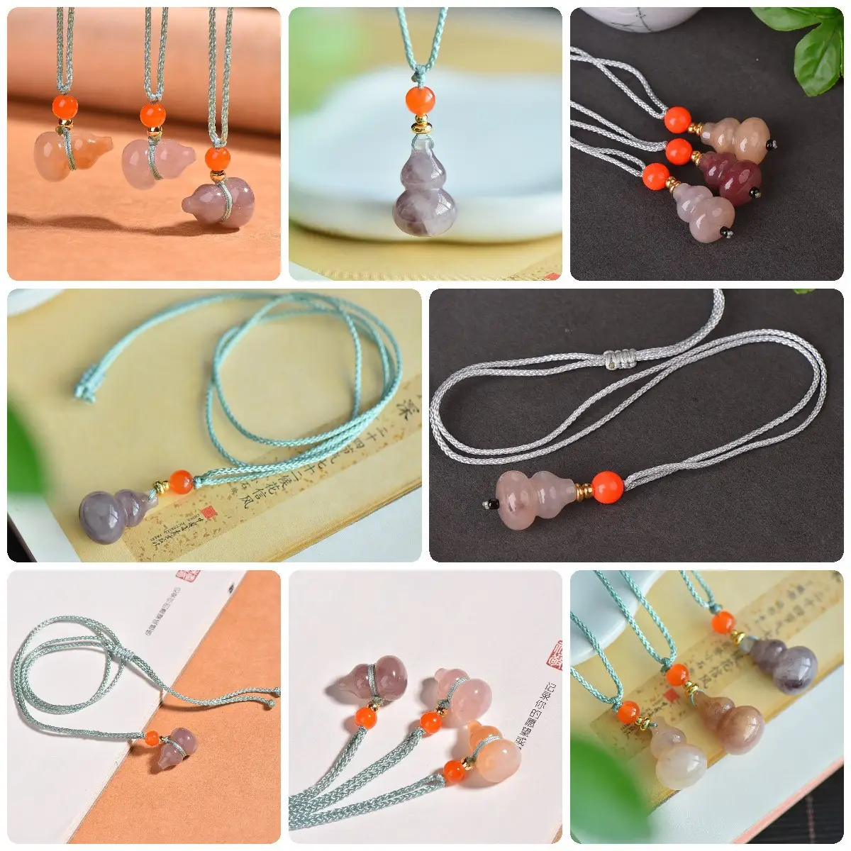 Natural Gold Silk Jade Gourd Pendant Xinjiang Color - Image 5
