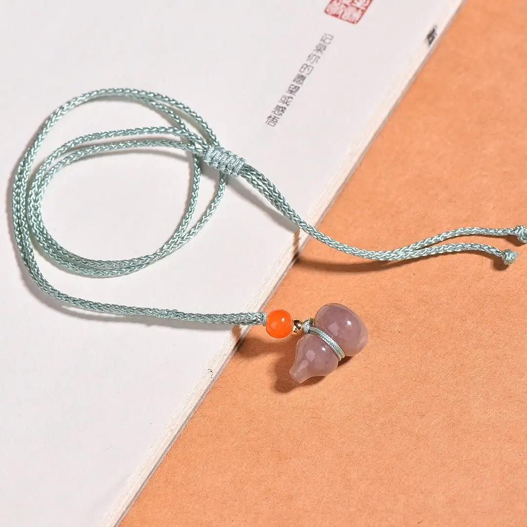 Natural Gold Silk Jade Gourd Pendant Xinjiang Color - Image 2