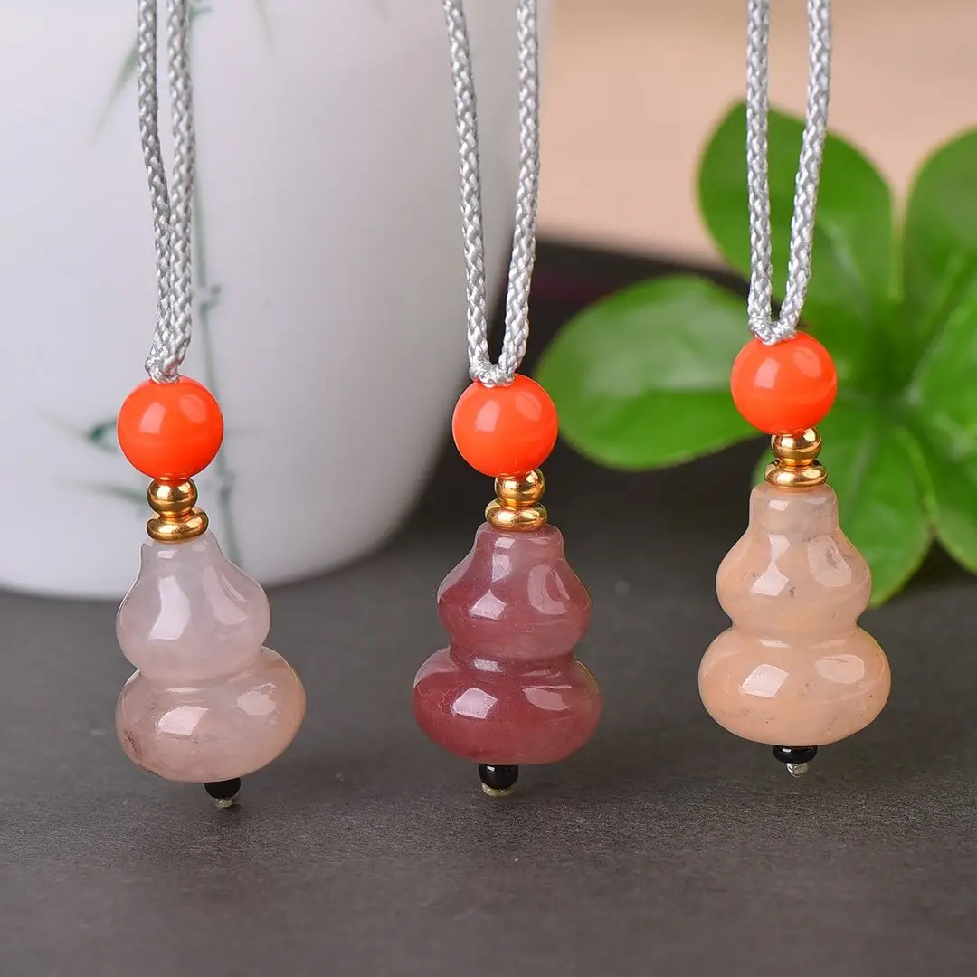 Natural Gold Silk Jade Gourd Pendant Xinjiang Color — feature 7