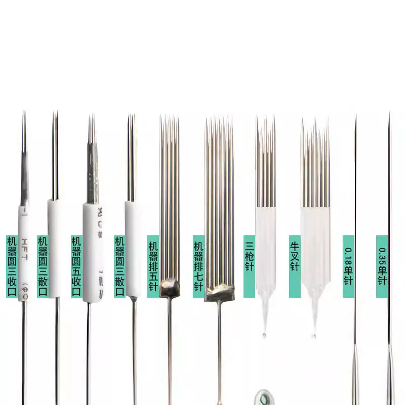 Half Threading Tattoo Needle Cap Large Round 3 Needle