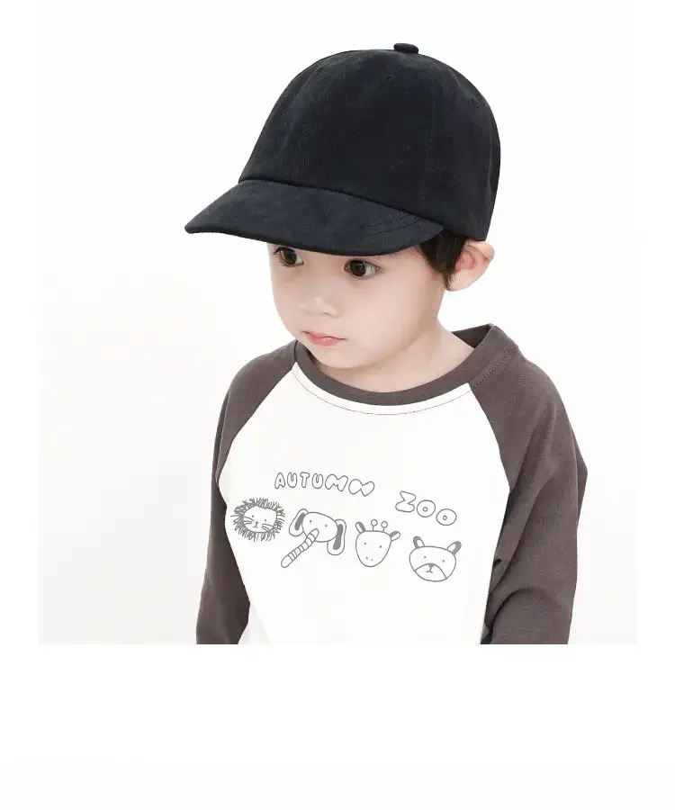 Kids Baseball Caps Blue Green Orange Cotton Cap — feature 11