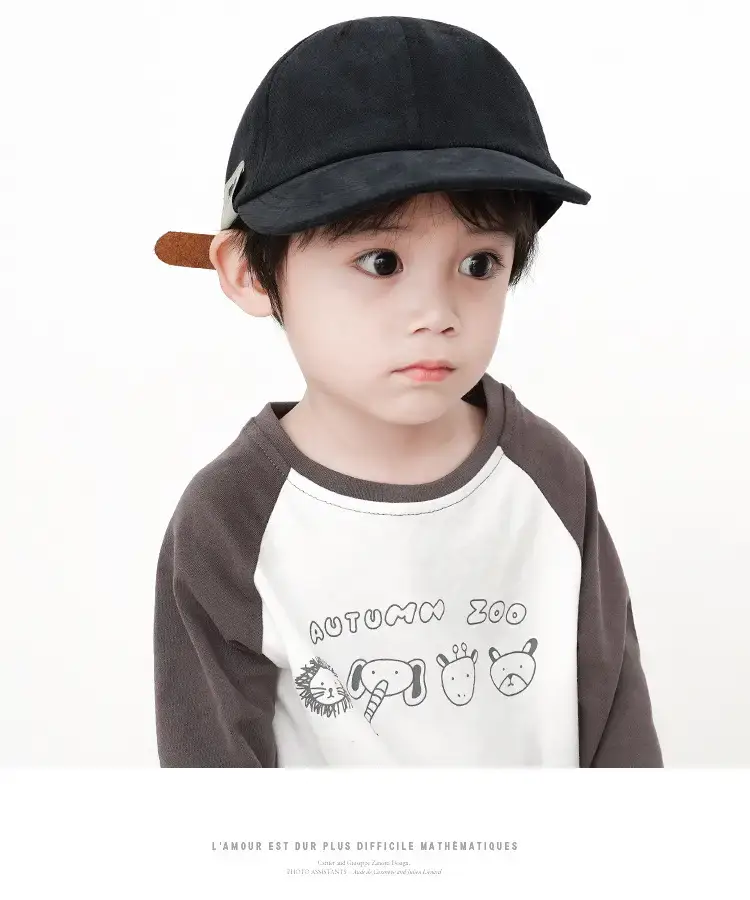 Kids Baseball Caps Blue Green Orange Cotton Cap — feature 12