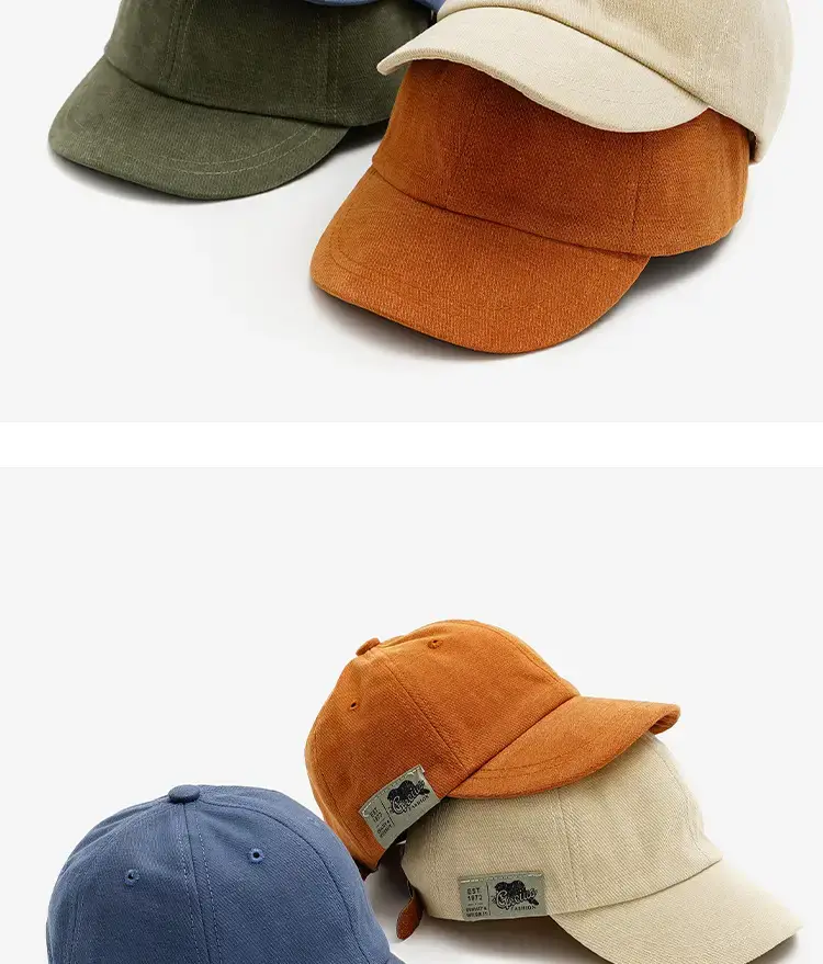 Kids Baseball Caps Blue Green Orange Cotton Cap — feature 4