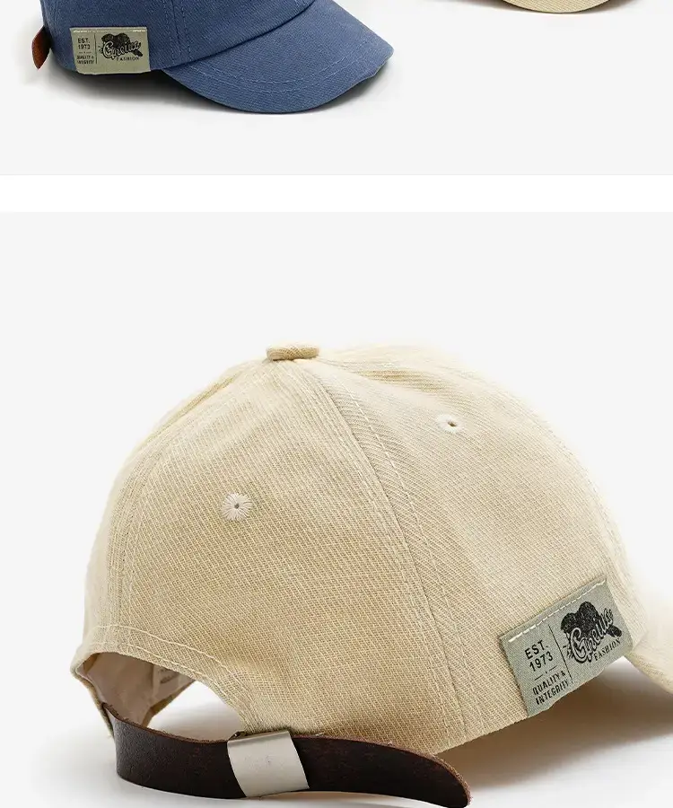 Kids Baseball Caps Blue Green Orange Cotton Cap — feature 5