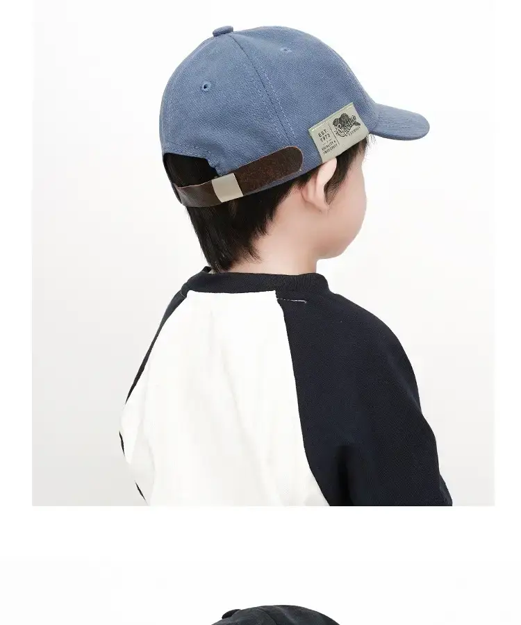 Kids Baseball Caps Blue Green Orange Cotton Cap — feature 9