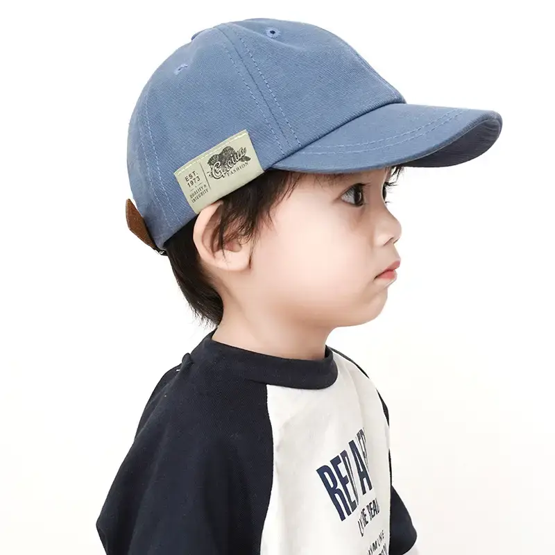 Kids Baseball Caps Blue Green Orange Cotton Cap - Image 4