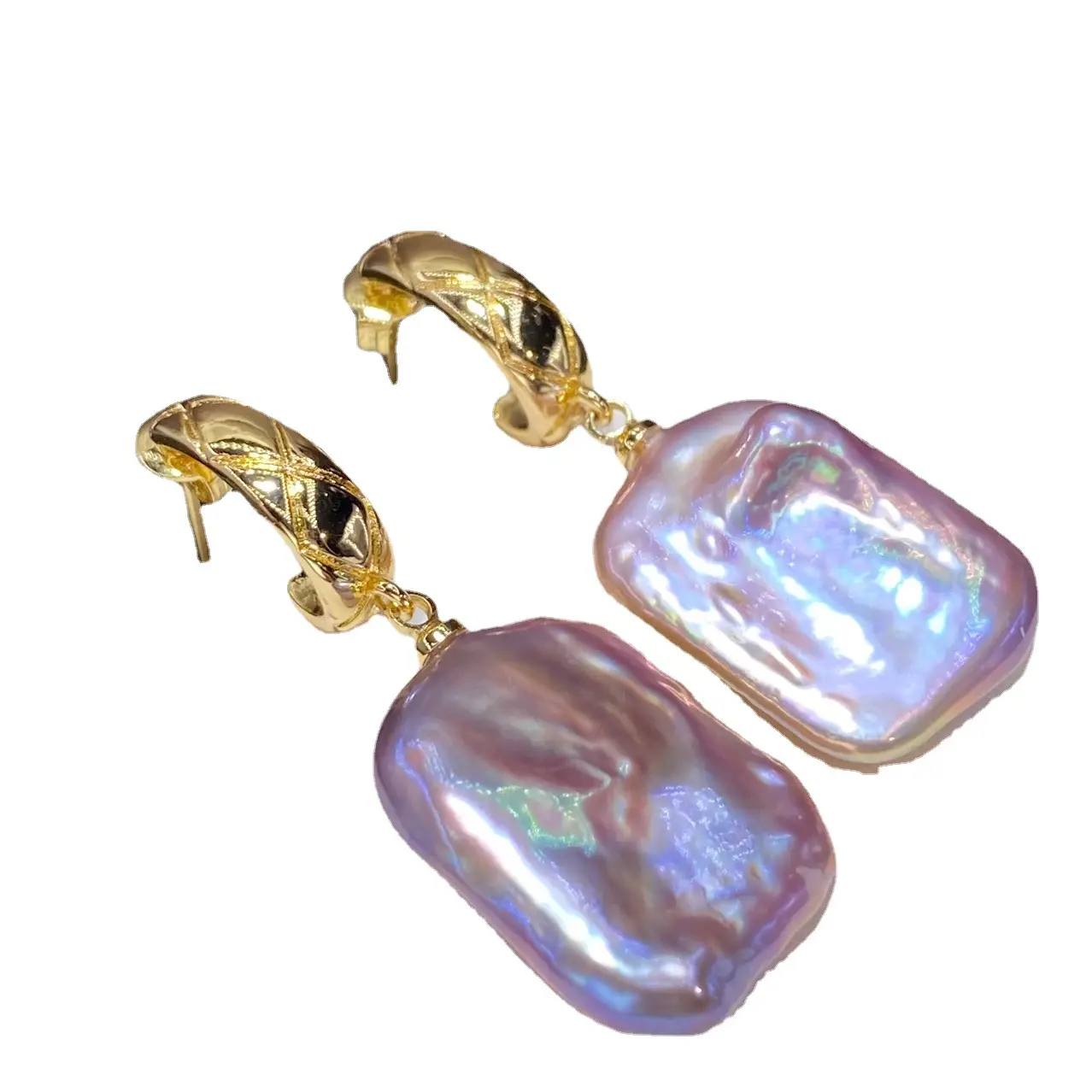 New Cross-Border Purple Pearl Earrings - Image 5