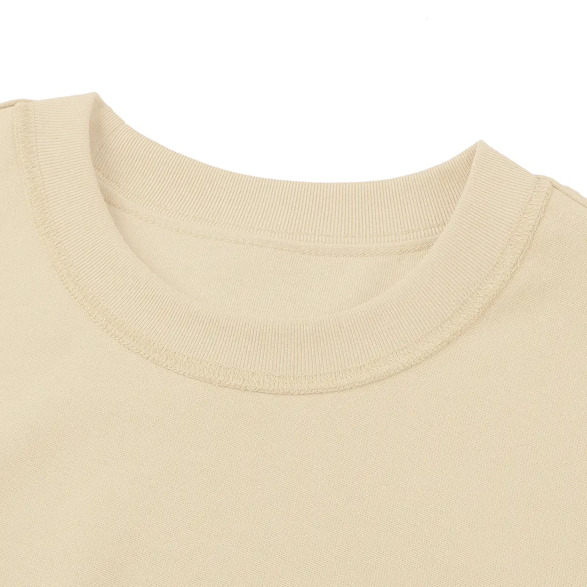 Men Xinjiang Cotton Oversize T-Shirt Apricot Low Saturation - Image 10