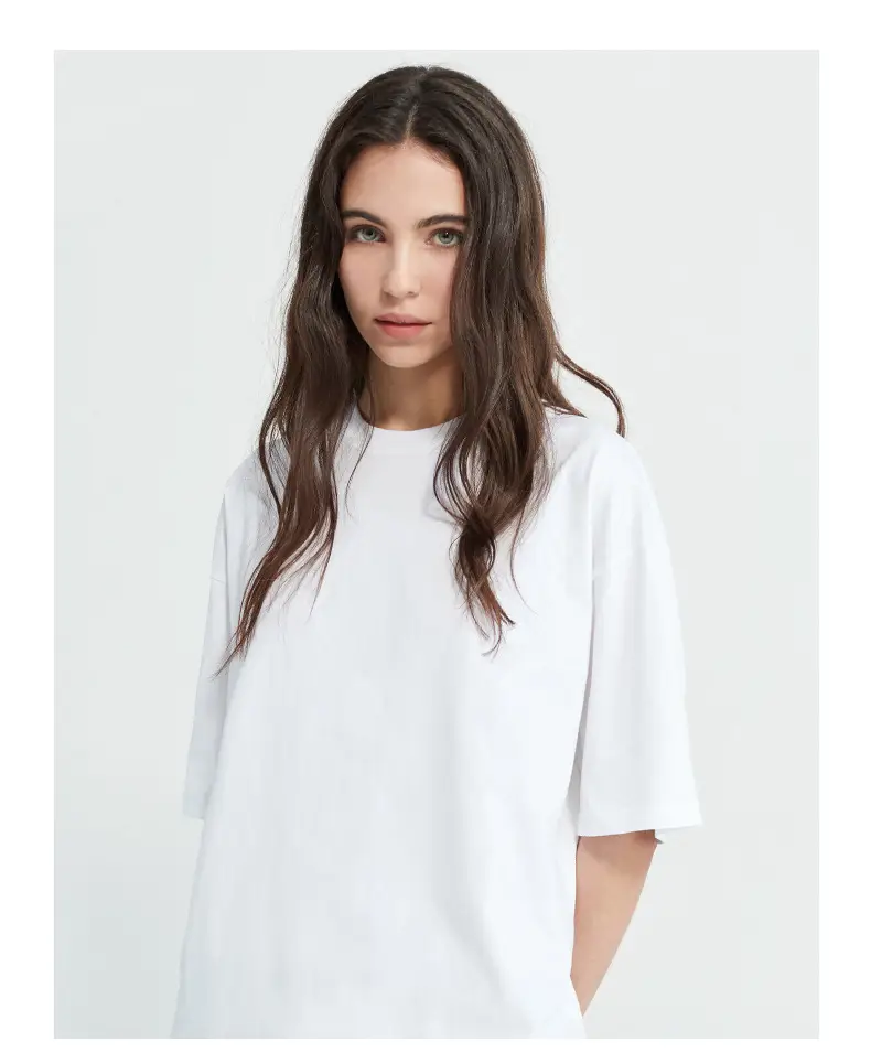 Men Xinjiang Cotton Oversize T-Shirt Apricot Low Saturation — feature 14