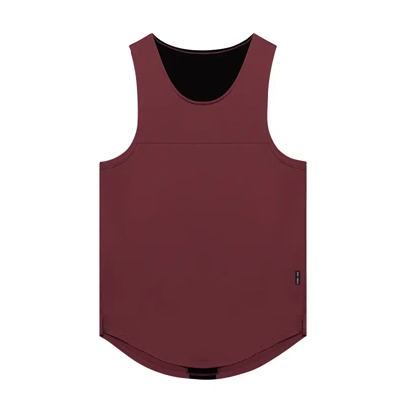 Men's Black Sleeveless Fitness Vest High Elastic Mesh