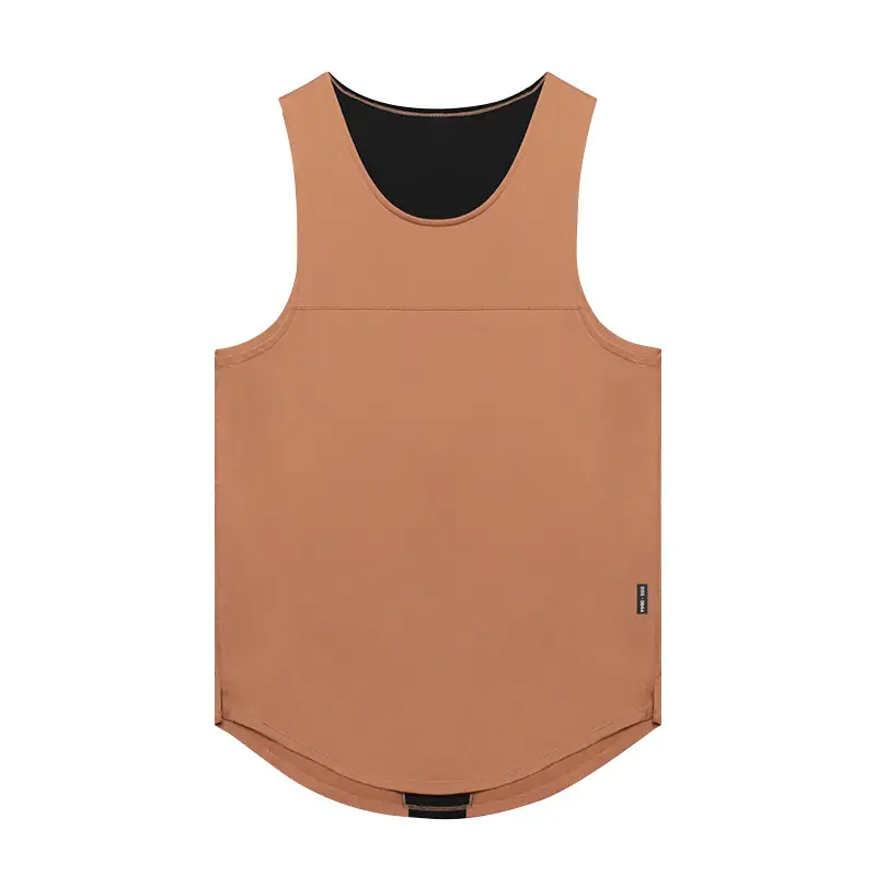 Men's Black Sleeveless Fitness Vest High Elastic Mesh