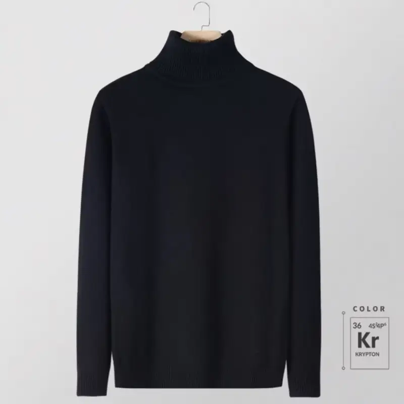 Men's Warm Turtleneck Sweater Autumn Winter Outerwear