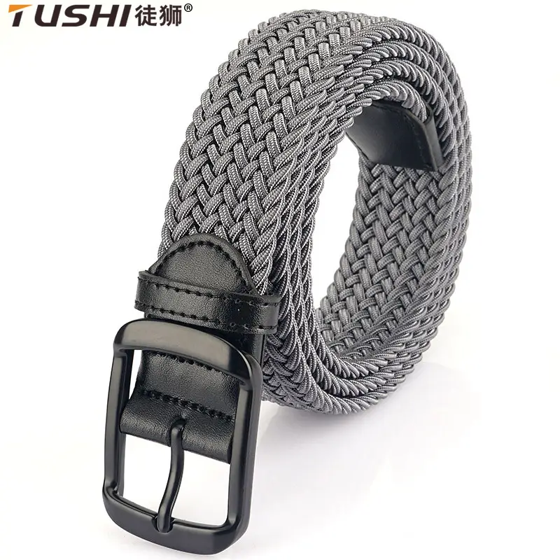 Men's Navy Blue Woven Pin Buckle Belt - Image 6